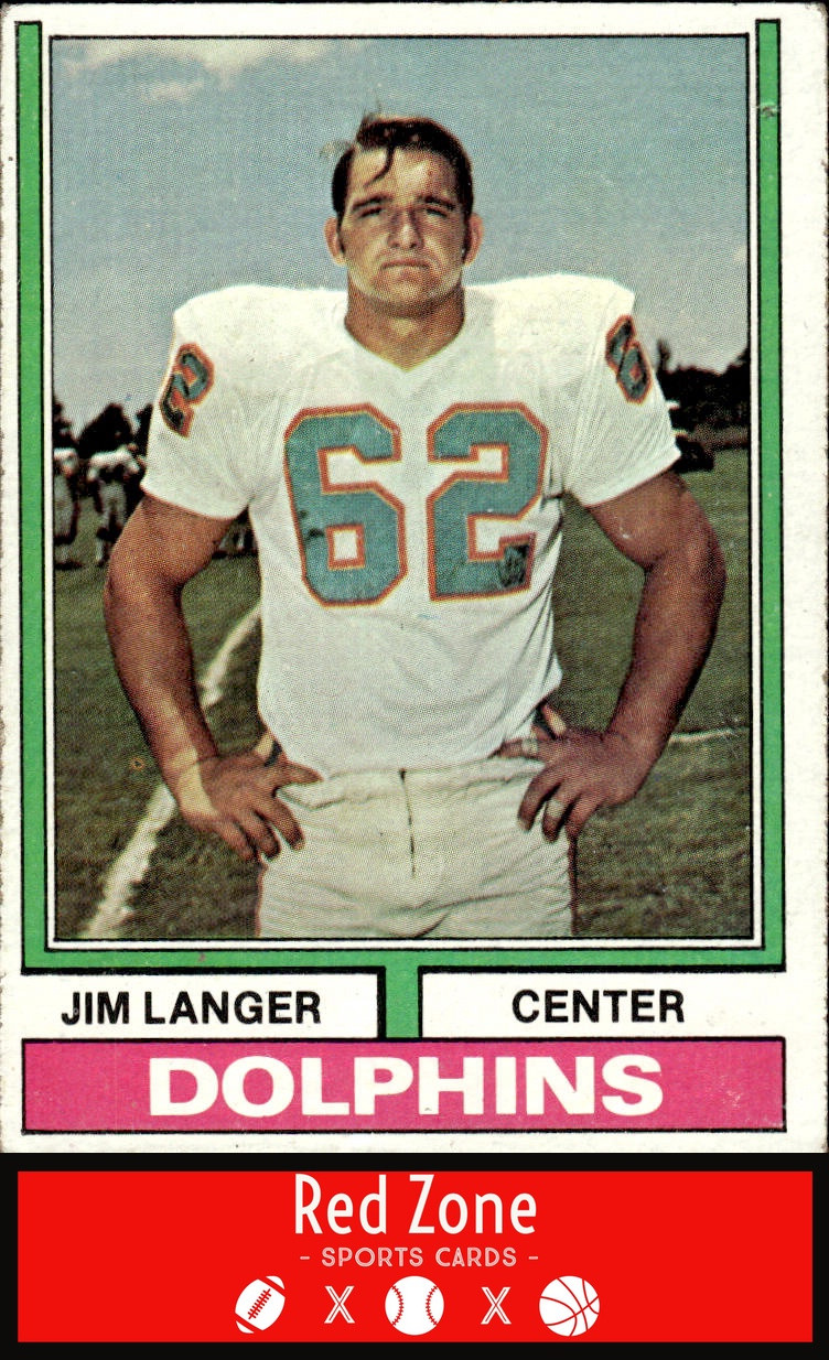 1974 Topps - #397 Jim Langer EX.