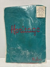 VTG Heritage Opaque Panty Hose 100 Nylon Stockings SZ B Geranium Red U.S.A. NIP