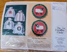 The Creative Circle Baa Baa Christmas Needlecraft Kit 2323 Vtg 1985 Sheep NIP