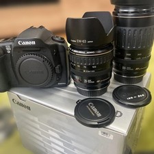 Canon EOS 10D DSLR Camera Full Set w/ 2 Lenses Tested Working Excellent