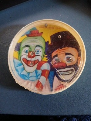 Vintage Jiggle Puzzle Clowns W/ Crack On Cover. About an Inch of Rough Edge