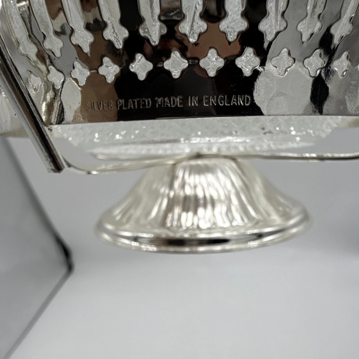 Silverplate Condiment Bowl with Spoon, Original, Made in SHEFFIELD ENGLAND
