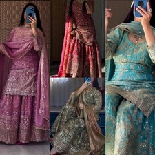 Readymade Sharara plazzo suit Salwar kameez Pakistani Indian wedding party dress
