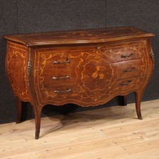 Grande commode style ancien Louis XV chiffonier meuble marqueté 20ème siècle
