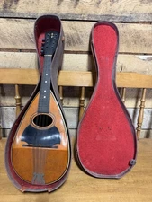 VTG Bowl-Back~Neapolitan Mandolin Late 1930~40’s Rosewood~ Mahogany~Ebony Woods