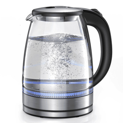 Electric Kettle, 1.7L Glass Boiler Electric Tea Kettle with Blue LED Indicator L