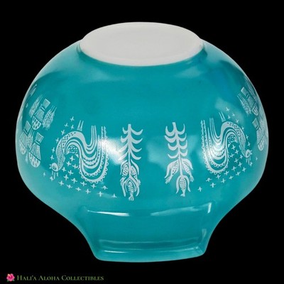 VINTAGE Turquoise PYREX Amish Butterprint 444 Cinderella 4Qt
