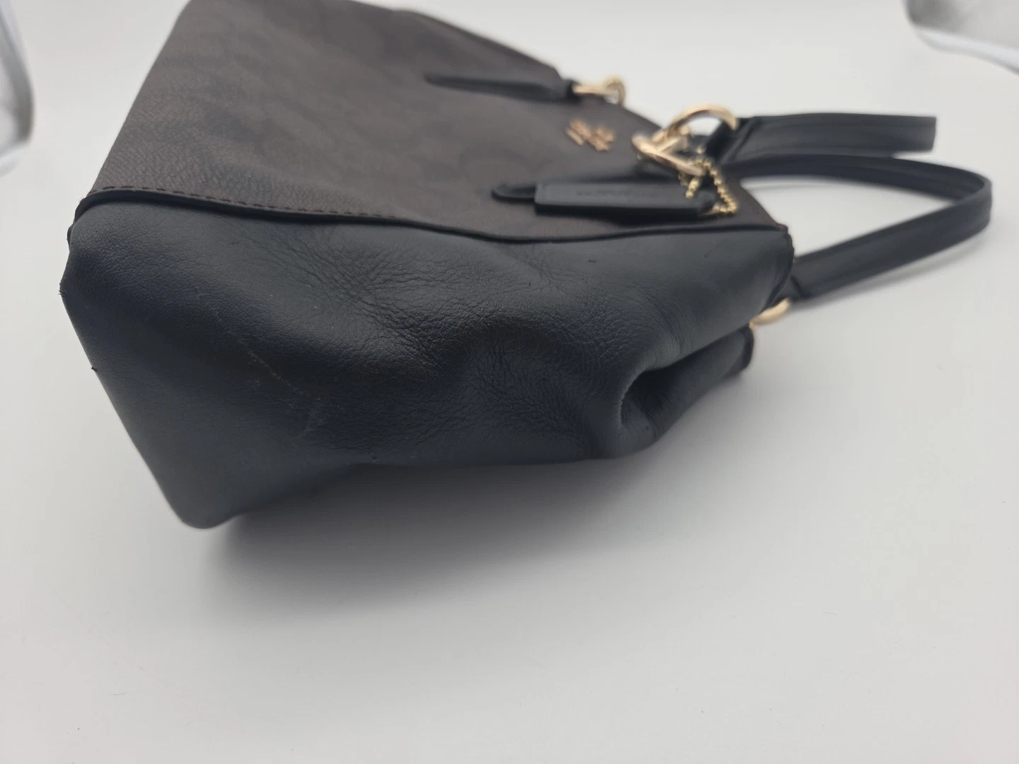 Borsa Coach Signature Christie Carryall BRN BLK tracolla in pelle F58290