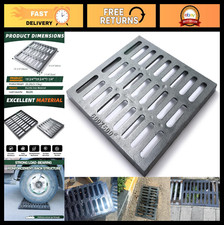 Heavy Duty Cast Iron Drain Grate 20x20in, B125 Class Outdoor Cover for Yard, Dri