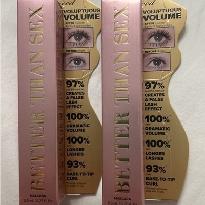 Too Faced Better Than Sex Mascara, Black - 0.27oz (2 pack)