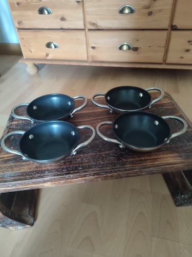 4kleine Servierpfännchen aus Edelstahl von Cock's Essentials 12cm - Bild 1 von 4