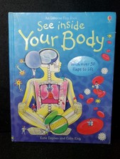 See Inside Your Body Katie Daynes Usborne Flap Book Hardcover 50+ Flaps