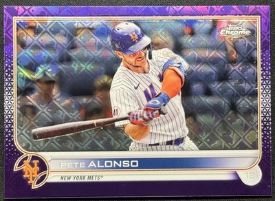 2022 Topps Chrome Pete Alonso #209 Purple LogoFractor  /250 - Refractor - Mets