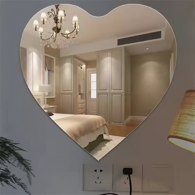 Sleek Heart Shaped Wall Mirror with Secure Packaging for Safe Delivery
