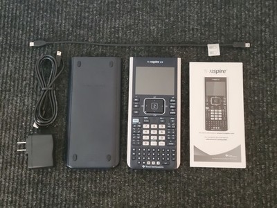Texas Instruments TI-Nspire CX Calculator With Cover & Cables - Tested & Working