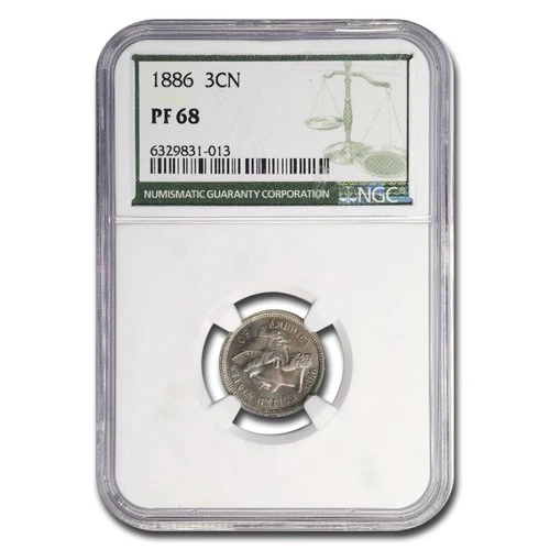 1886 Three Cent Nickel PF-68 NGC (Green Label)