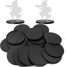 Evemodel 100mm 5pcs Round ABS Plastic Model Bases for Wargame Tabletop... 