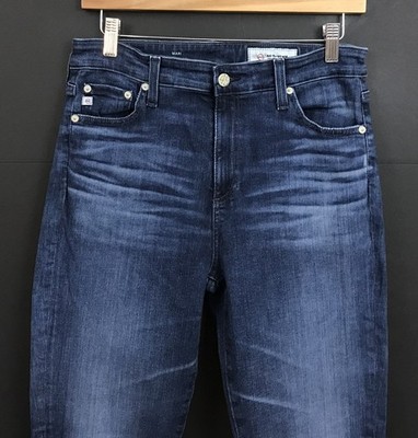 AG Adriano Goldschmied Mari High-Rise Straight Jeans Dark Wash Denim Size 30R