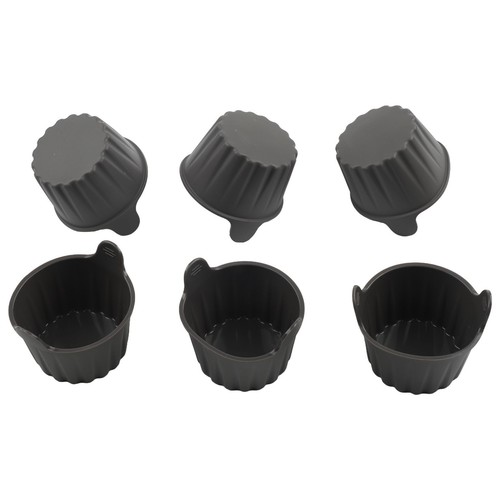 Set of 6 Silicone Muffin Cups for Air Fryer Perfect for Baking Eggs and Muffins - Foto 17 di 39
