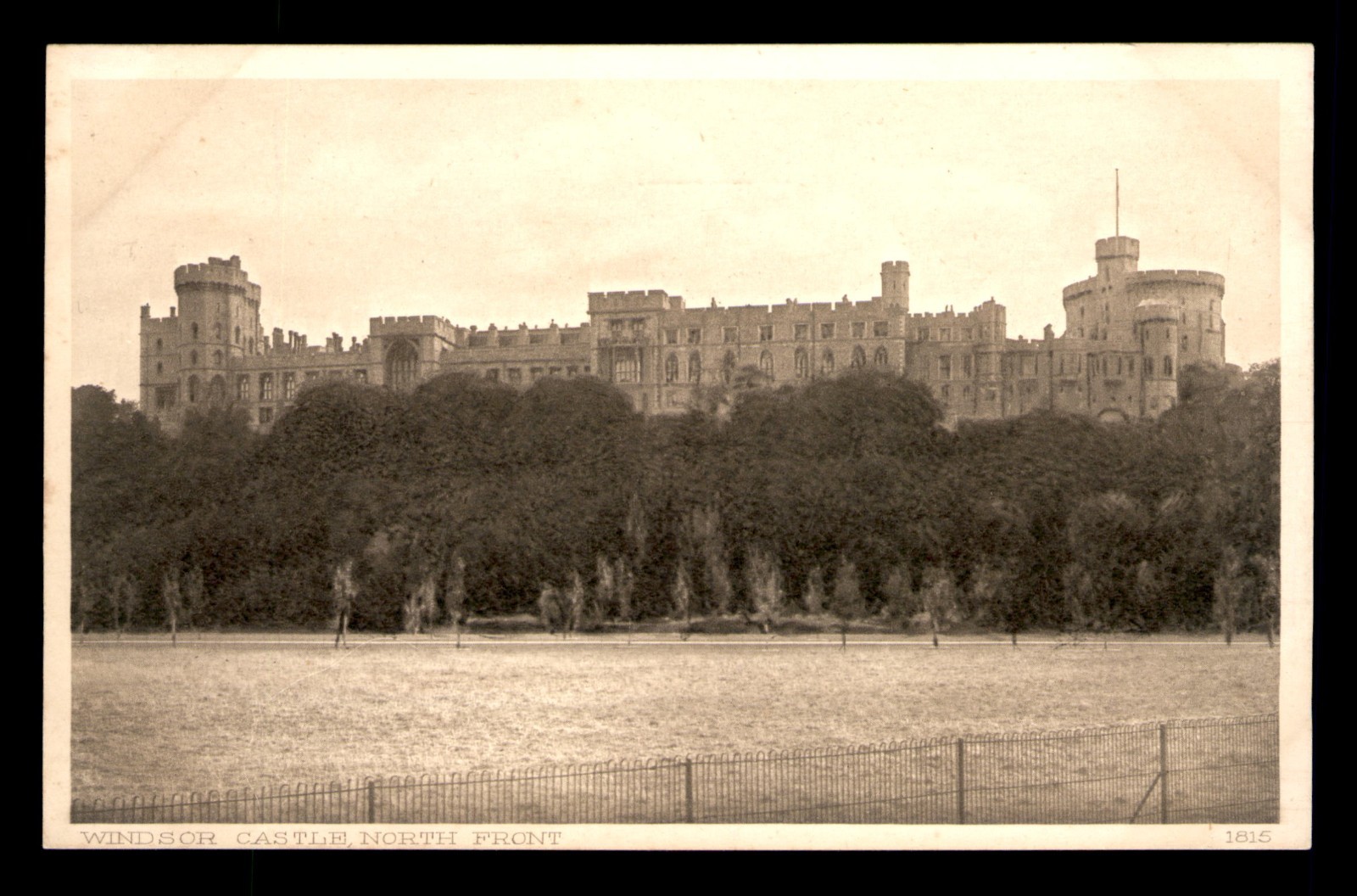 Windsor Castle North Front England UK Unp Postcard Divided