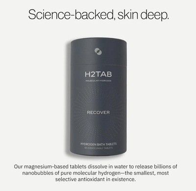 H2TAB Molecular Hydrogen Bath Tablets - Muscle Recovery Relaxation Wellness Soak