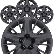 18 Hubcaps 2014-2020 Chevy Impala Steel Wheels 4pcs Matte Black Bolt-on Covers
