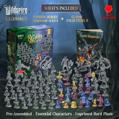 The Realm Set - 195 minis - Heroes, Monsters, NPC Characters for DND Miniatures 