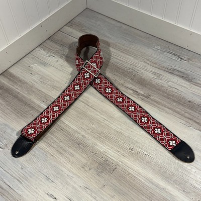 Vintage 1960's Bobby Lee Jacquard Woven No-Scratch Guitar Strap Ace Style