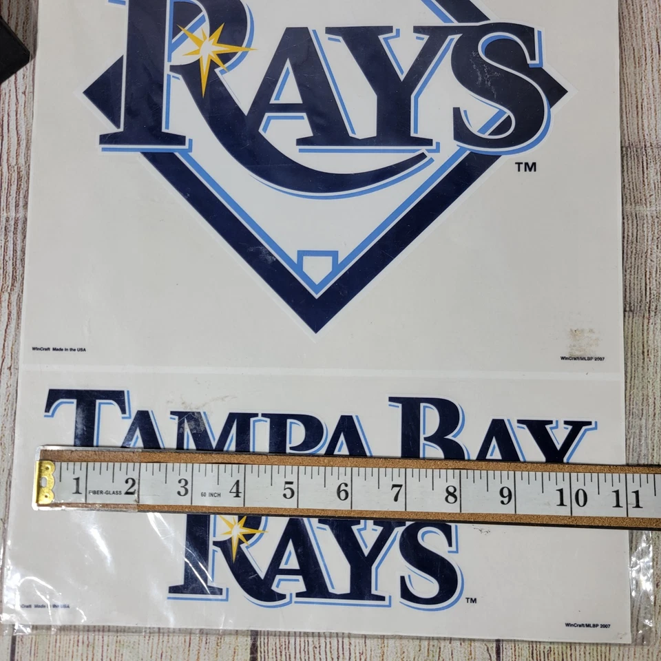 Tampa Bay Rays 10" x 10" + 10"x4" Truck Car Auto Window Die Cut Decal New - Image 2 of 3