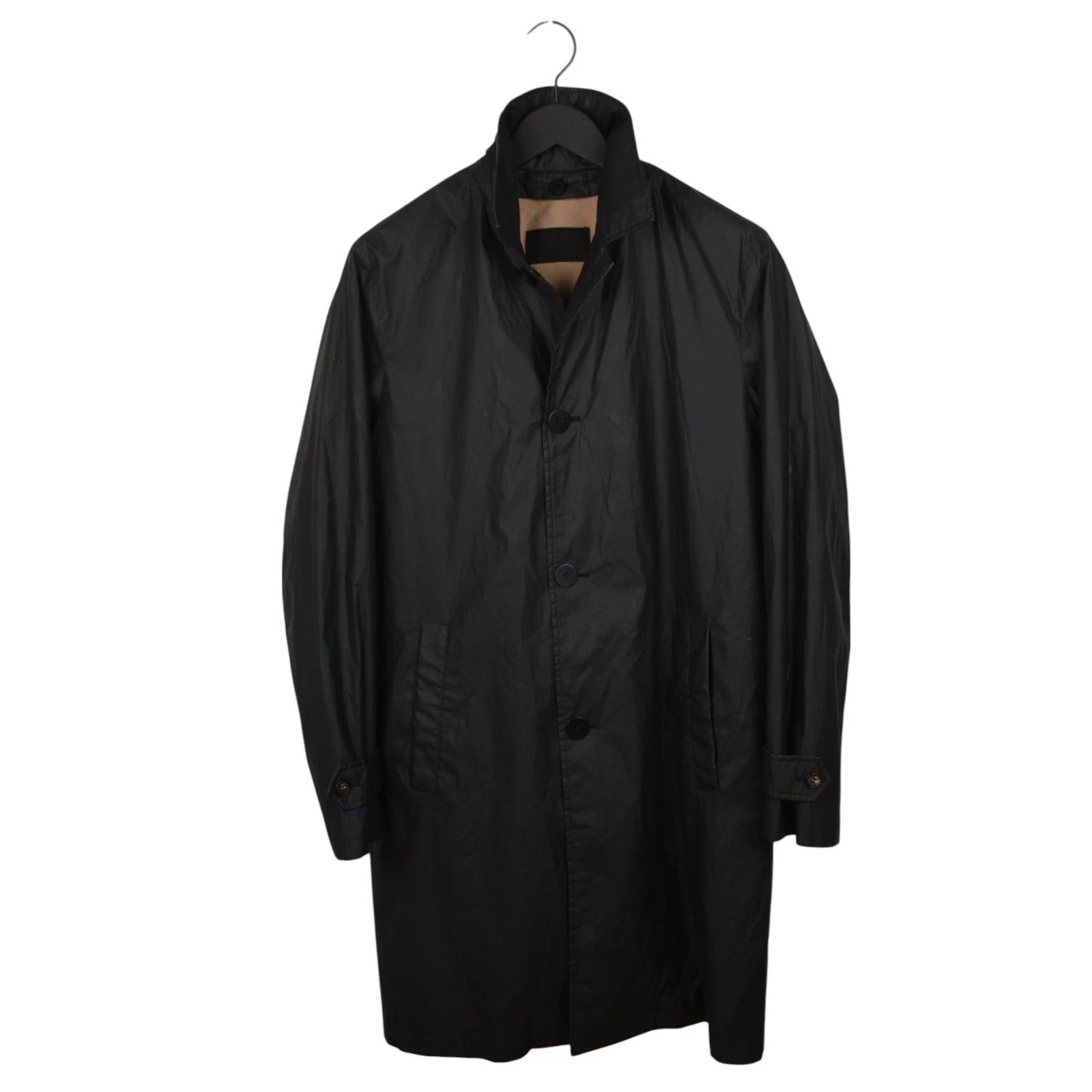 Prada Cappotto Uomo Lungo Antipioggia Fodera Lana Rimovibile Taglia M L S1469