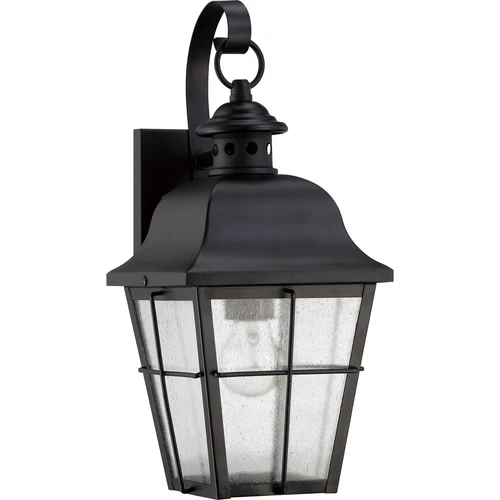 Quoizel MHE8406K - Millhouse Outdoor Wall Lantern Fixture, Mystic Black Finish - Picture 2 of 4