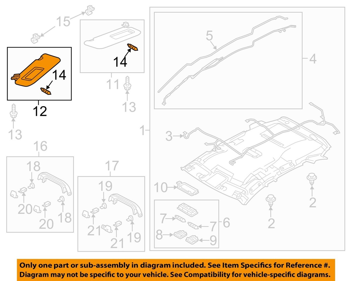 MAZDA OEM 13-16 CX-5 Sunvisor-Sun Visor Left KF6869320E75 | eBay