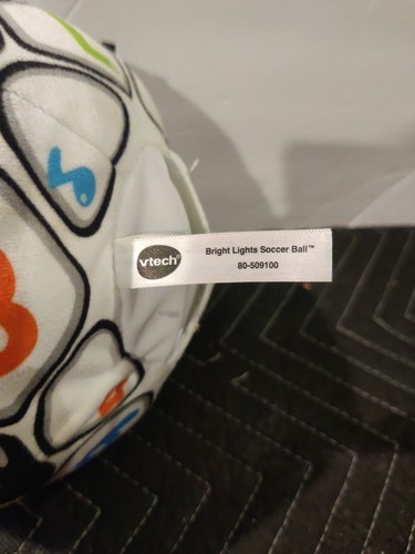 VTech Bright Lights Soccer Ball Lights Up With Sounds Sensory  Plush  - Picture 3 of 3