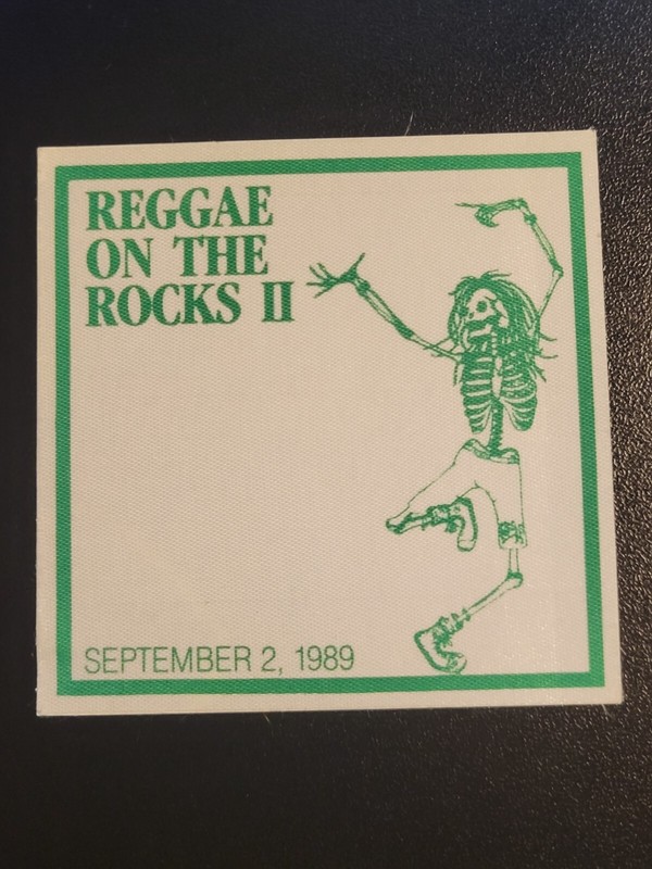 1989 REGGAE ON THE ROCKS II-UNUSED BACKSTAGE PASS-RED ROCKS, CO