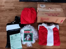 New 7 Pc Vintage Santa's Best Santa Suit No Hat Christmas Costume