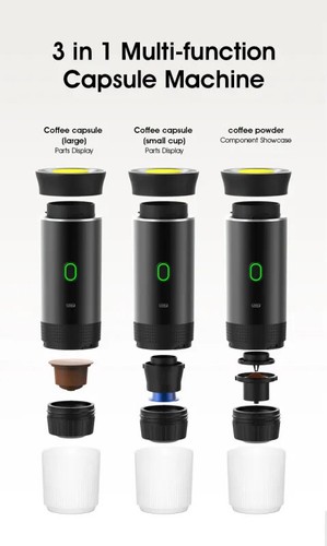 Portable Wireless Espresso Coffee Maker 3-in-1 Travel Machine for Car & Home - Picture 18 of 20