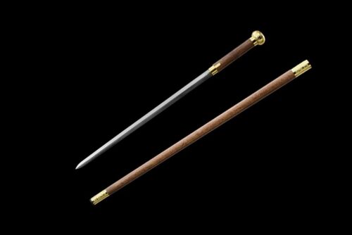 Handmade Chinese KungFu Two-edged Sword Martial Art Jian 1095 Carbon Steel Blade - Picture 3 of 12