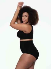 NEW Empetua Woman's Black All Day Every Day High-Waisted Shaper Thong Sz Small