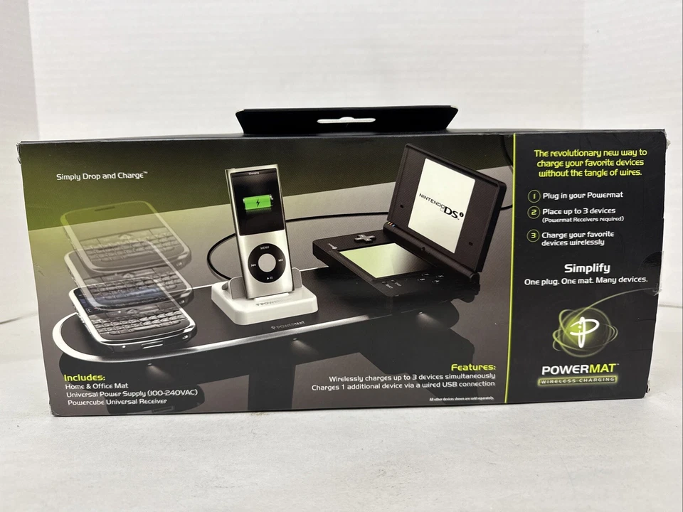 Powermat 3 Device Wireless Charging Mat PMM-Ho100 w/ PowerCube - Image 3 of 4
