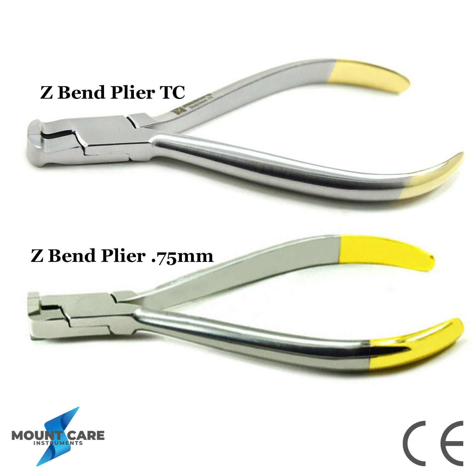 Set of 2 Dental Z-Bend Plier Orthodontic Wire Bending Loop Forming Pliers TC