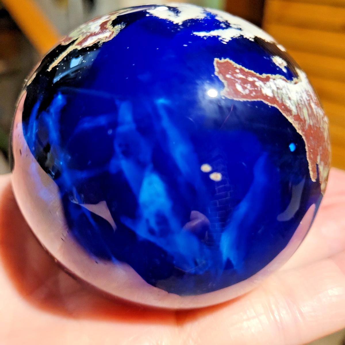 1992 Lundberg Studios Earth Globe Signed Art Glass Paperweight | eBay