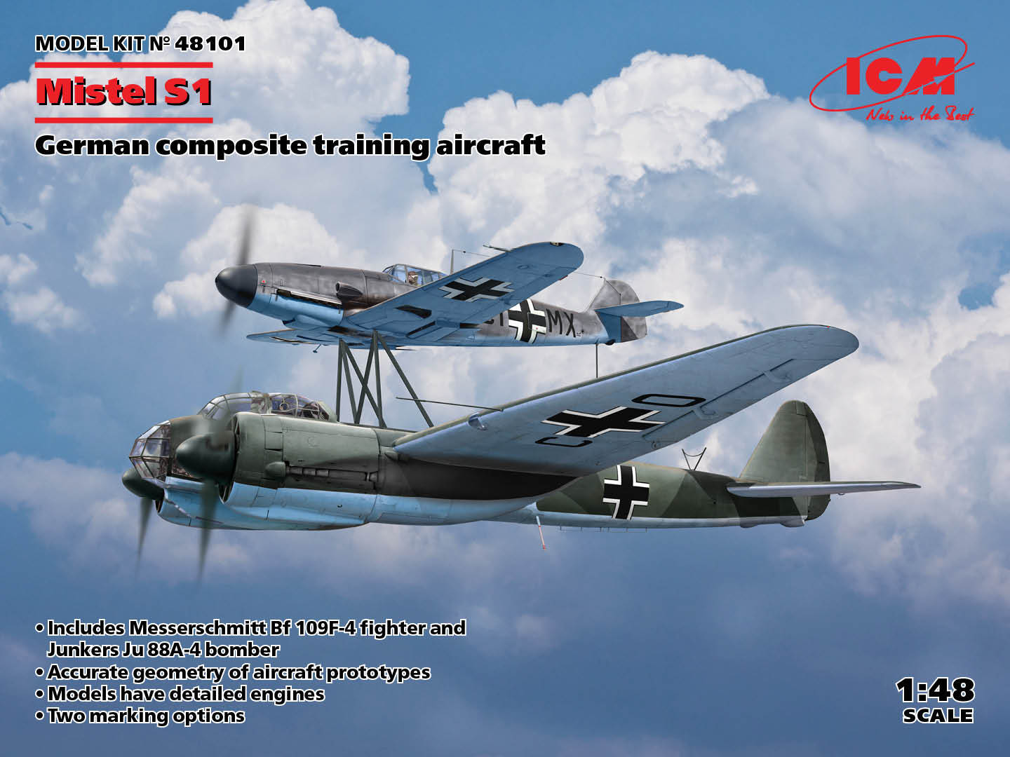 ICM 48101 Mistel S1 German composite training aircraft SC 1/48