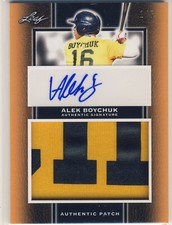 ALEK BOYCHUK 2019 Leaf Perfect Game PG National Showcase PATCH AUTO /5 USC