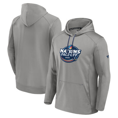 Men's Fanatics Gray NHL 2025 4 Nations Face-Off Authentic Pro Fleece Pullover