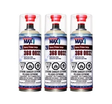 3 Cans SprayMax 3680032 2K Epoxy Rust Cure Primer Beige 14.1 oz Aerosol Spray