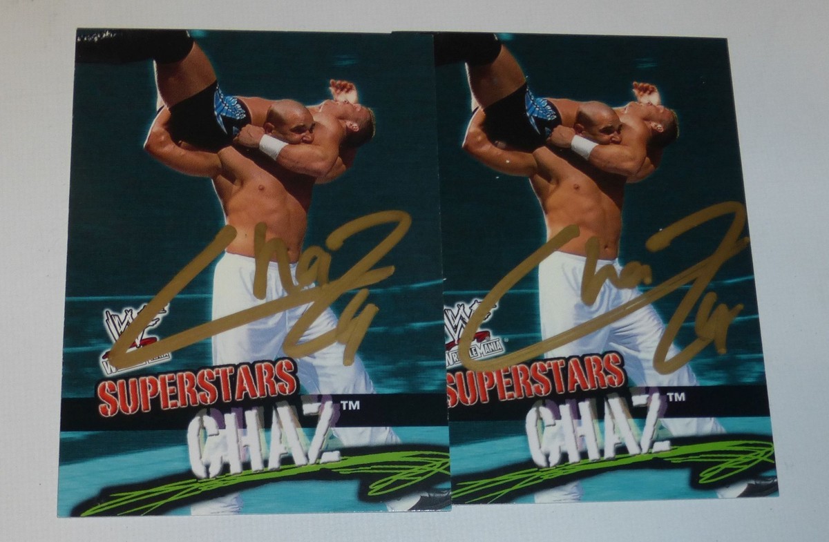 Chaz Signed 2001 WWF Wrestlemania Superstars Card #53 WWE The