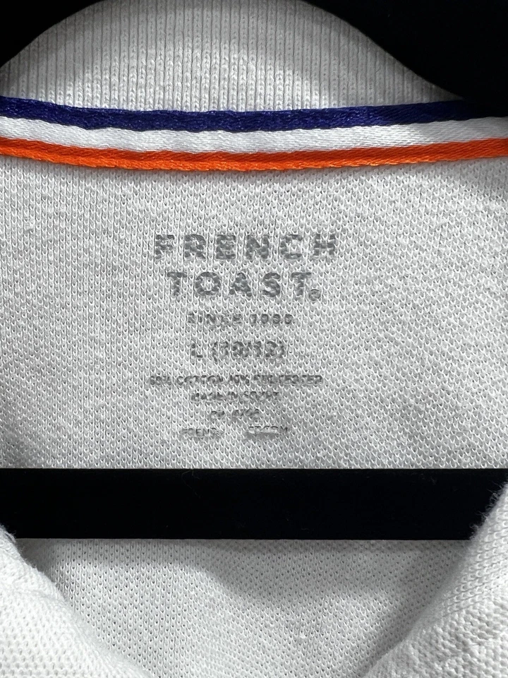 French Toast Boys 10-12 White Polo T-shirt School Uniform - Image 3 of 3