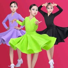 Latin dance training costumes for female children's performance costume