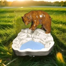 Bear Ceramic Ashtray 5"H x 6"W X 5.5"D Vintage