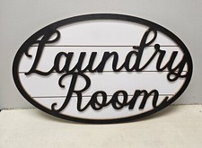 Laundry Door Sign Laundry Signs for Home Decor Signs Wall Hanging Cursive Script